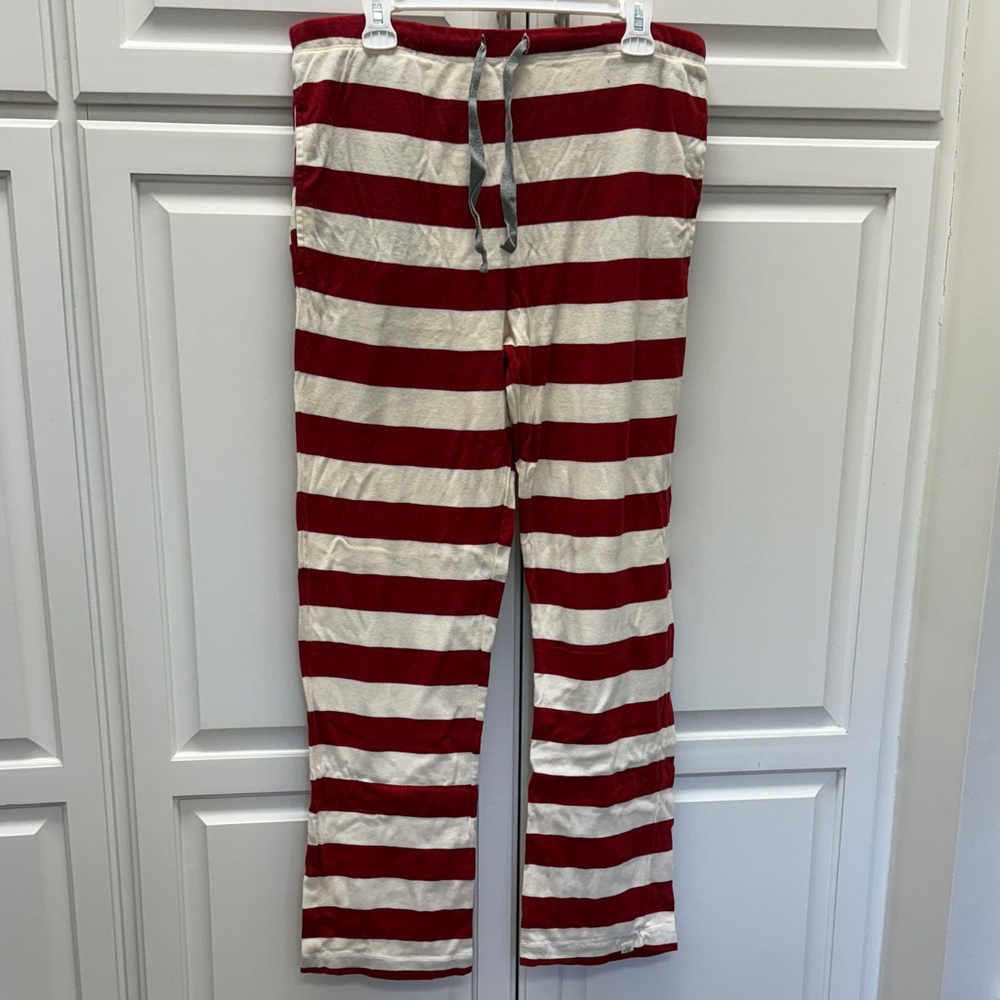 Burt's Bees Baby Red and White Striped lounge PJ Pants